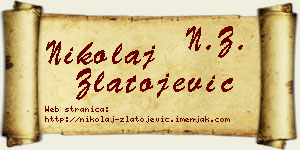 Nikolaj Zlatojević vizit kartica